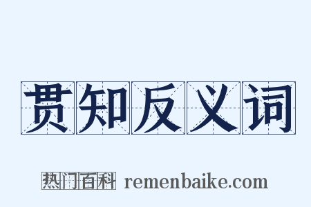 贯知反义词是什么意思的图片